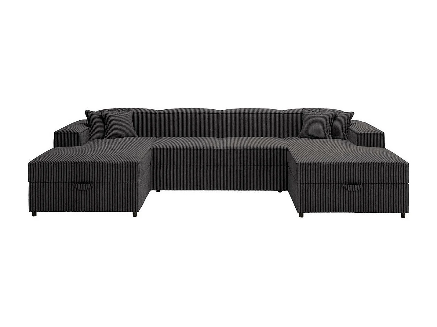 Sofá rinconero Clovis 115, Gris, Función de descanso, Almacenaje, 320x166x79cm