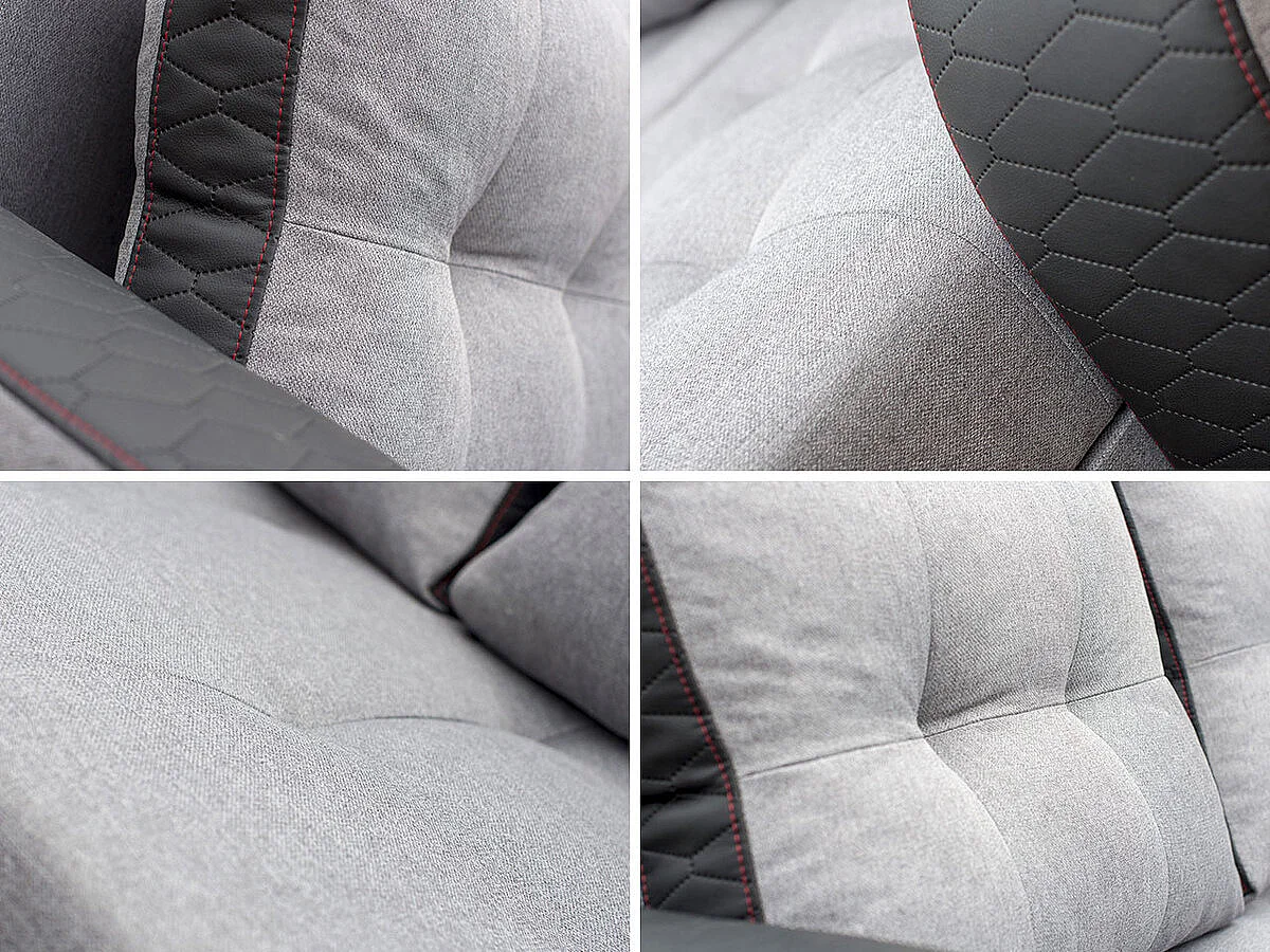 Sofá de canto Boulder 101, Cinzento, Funcionalidade de dormir