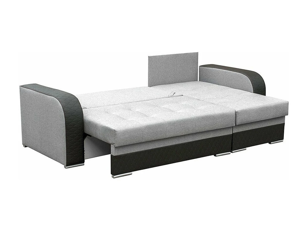 Sofá rinconero Boulder 101, Gris, Función de descanso, Almacenaje, 238x140x88cm