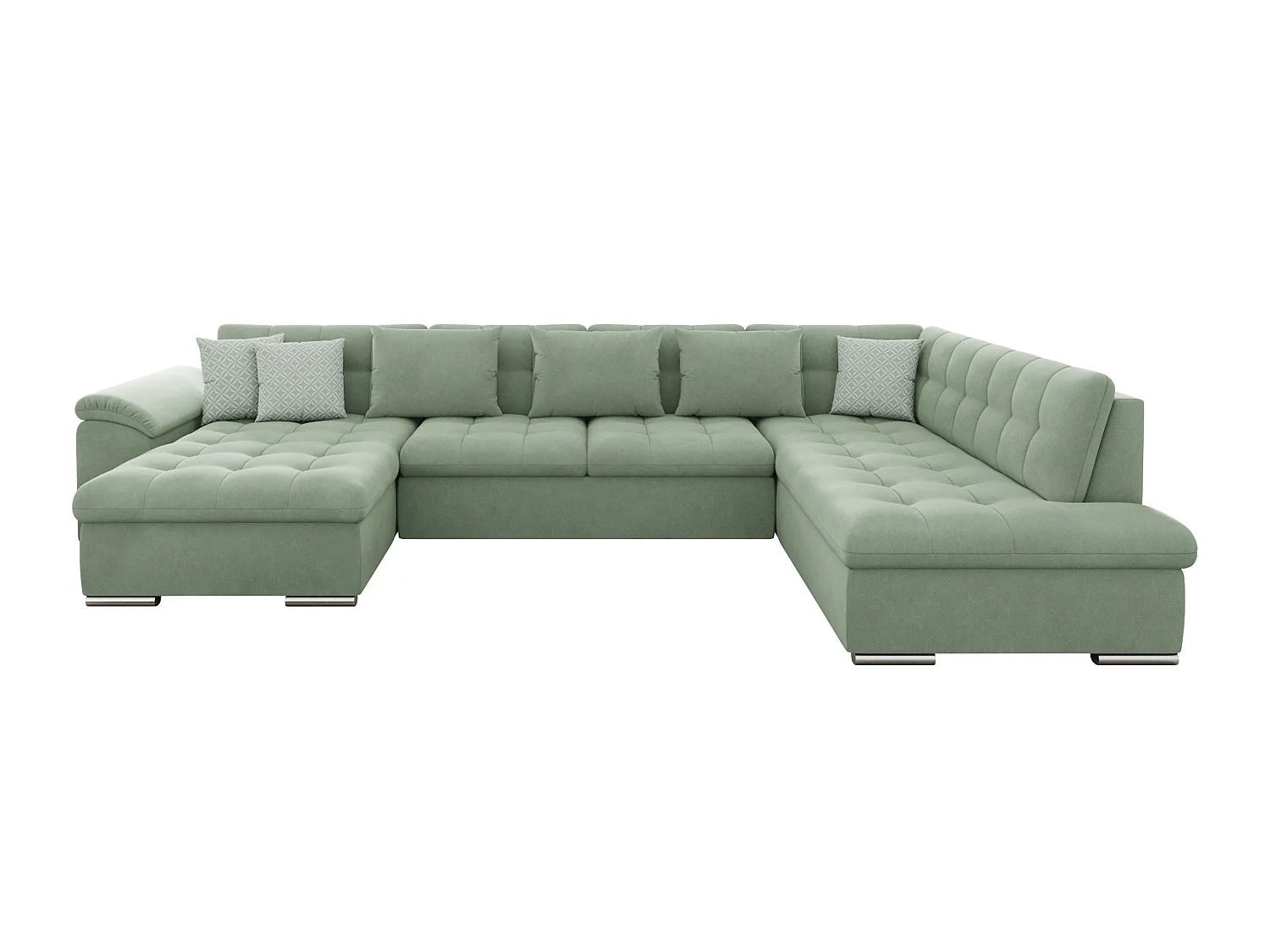 Sofá rinconero Comfivo Gemma II, Verde, Función de descanso, 35x21x8cm