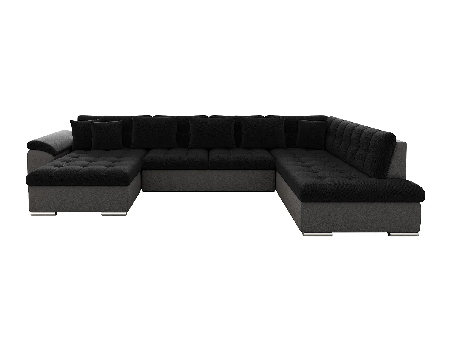 Sofá rinconero Comfivo Gemma II, Negro, Función de descanso, 35x21x8cm