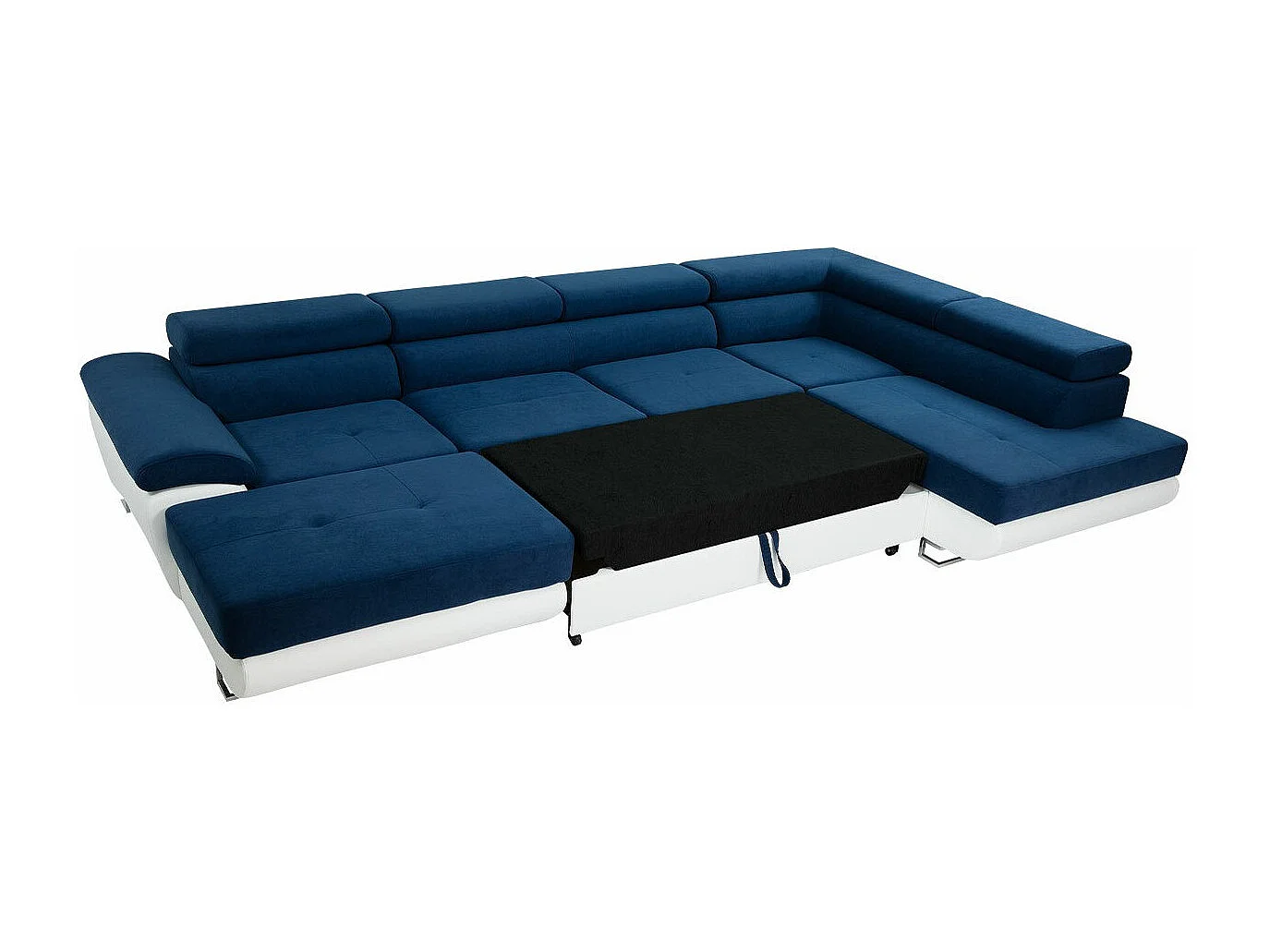 Divano angolare Comfivo 190, Blu, Con, 345x202x71cm
