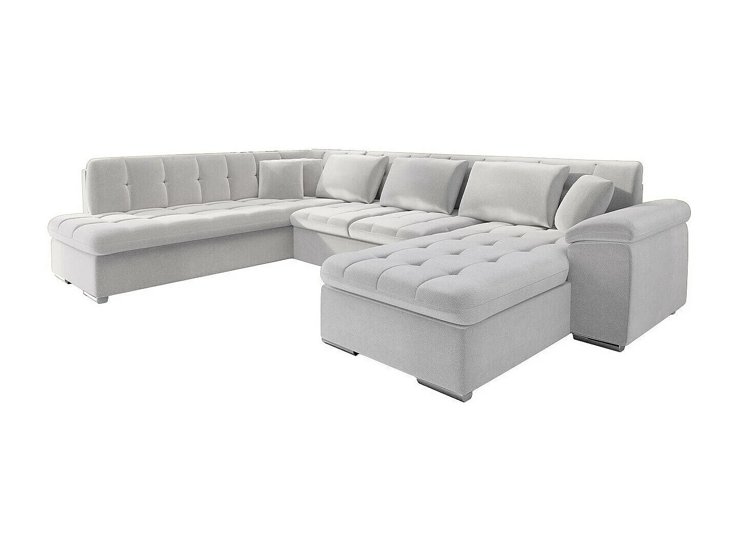 Sofá rinconero Comfivo 180, Gris, Función de descanso, 348x205x76cm