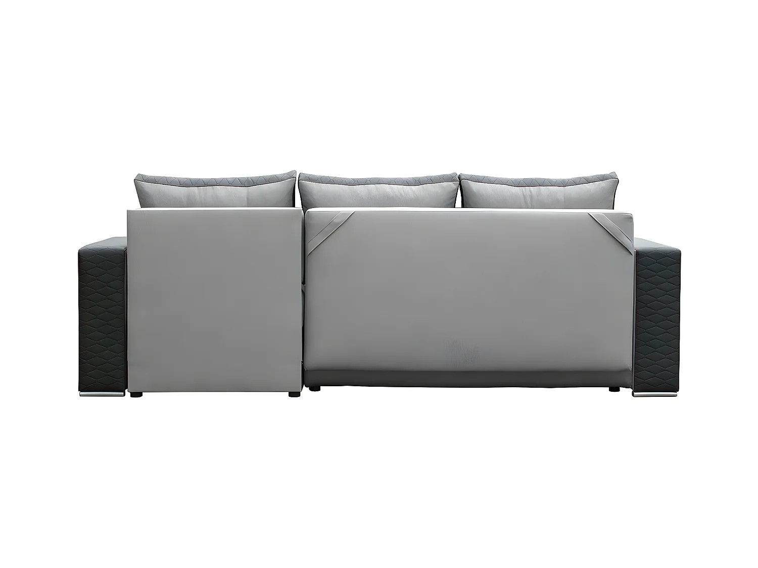 Canapé d'angle Boulder 101, Brun clair, Fonction de couchage, Boîte de literie, 238x140cm