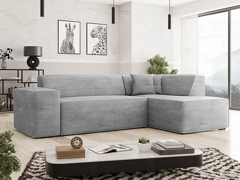 Sofá rinconero Comfivo 289, Gris, 267x205x73cm