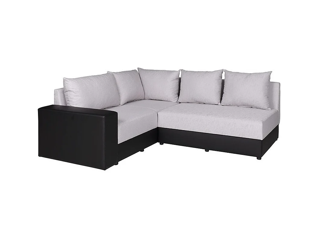 Canapé d'angle Providence 120, Gris, 209x188x84cm