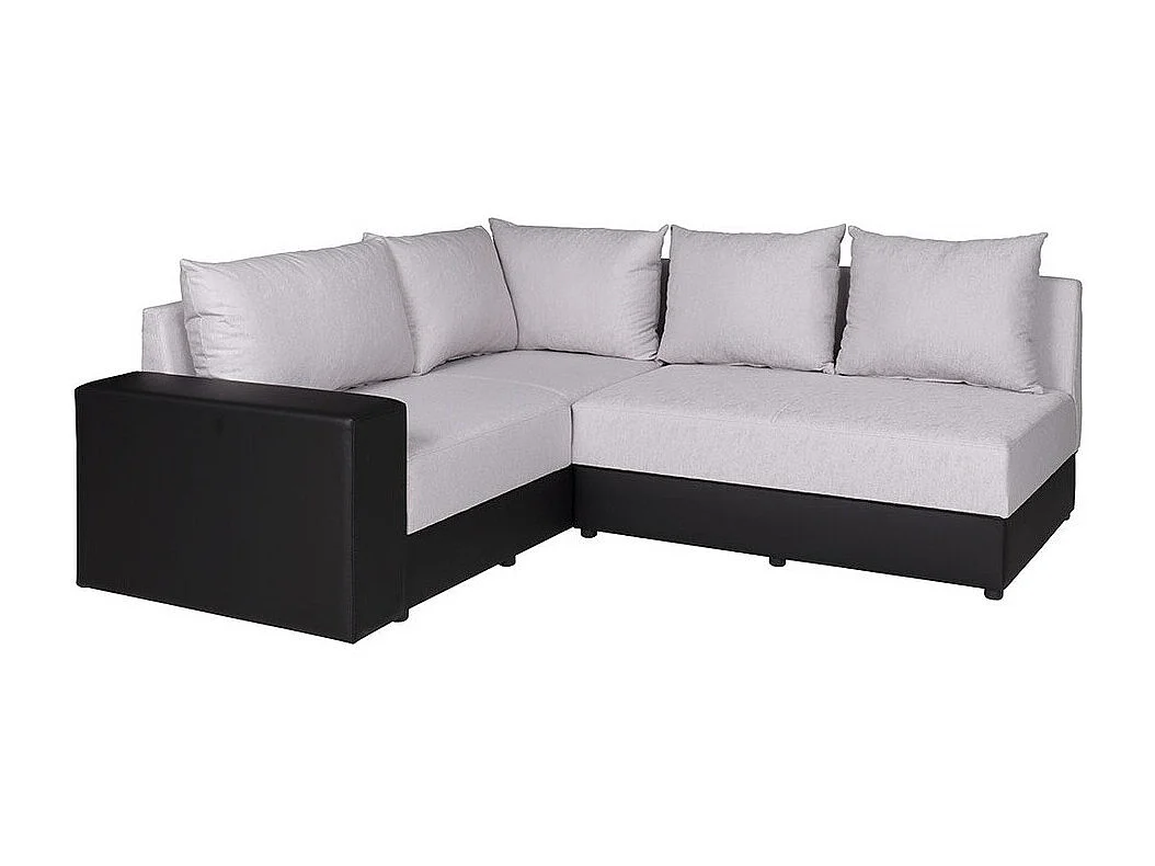 Canapé d'angle Providence 120, Gris, 209x188x84cm