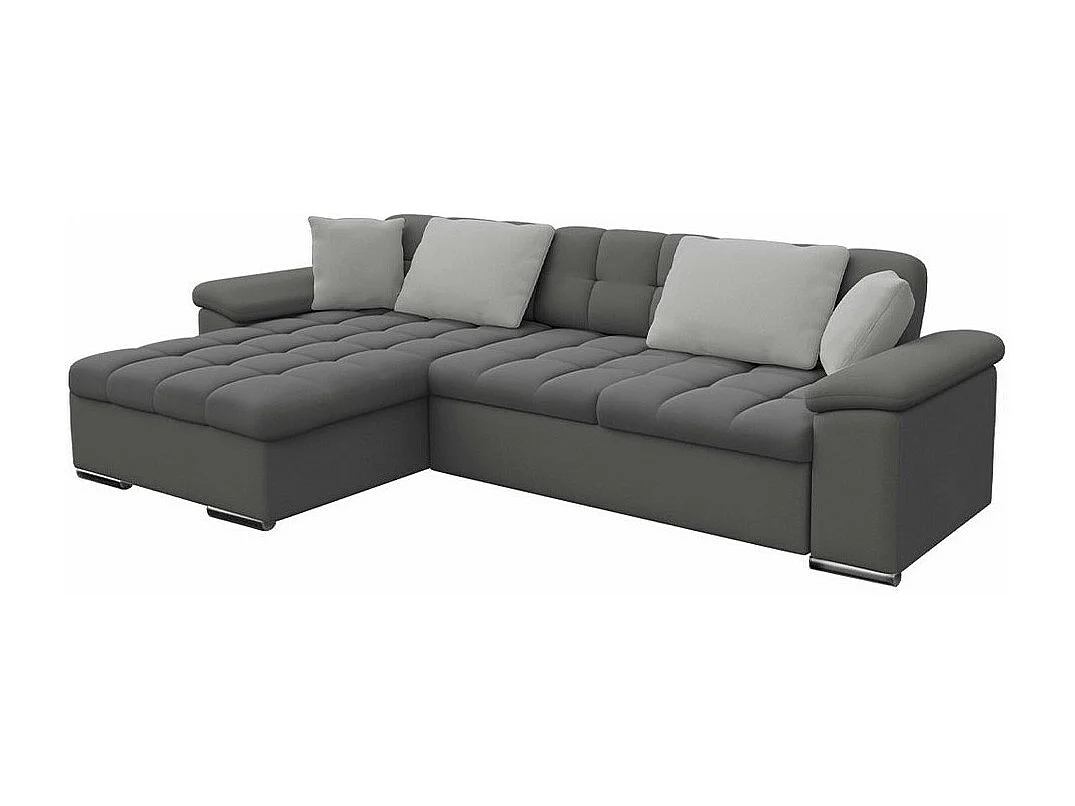 Canapé d'angle Comfivo 181, Gris, Disponible, 280x160x76cm
