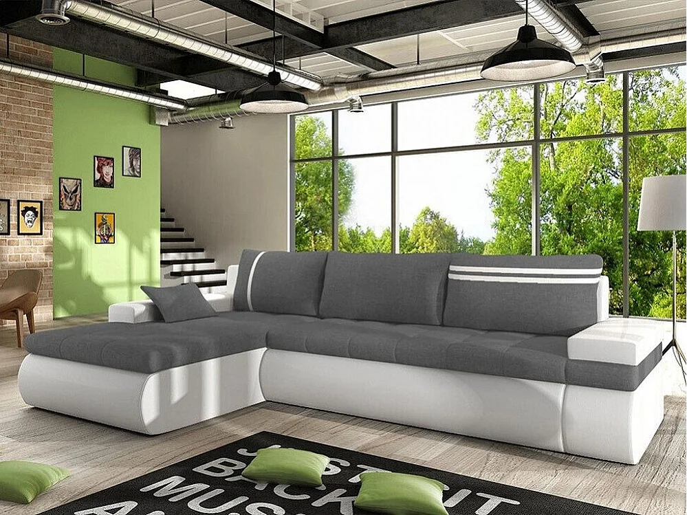 Sofá rinconero Temple 100, Gris, Función de descanso, Almacenaje, 300x182x90cm