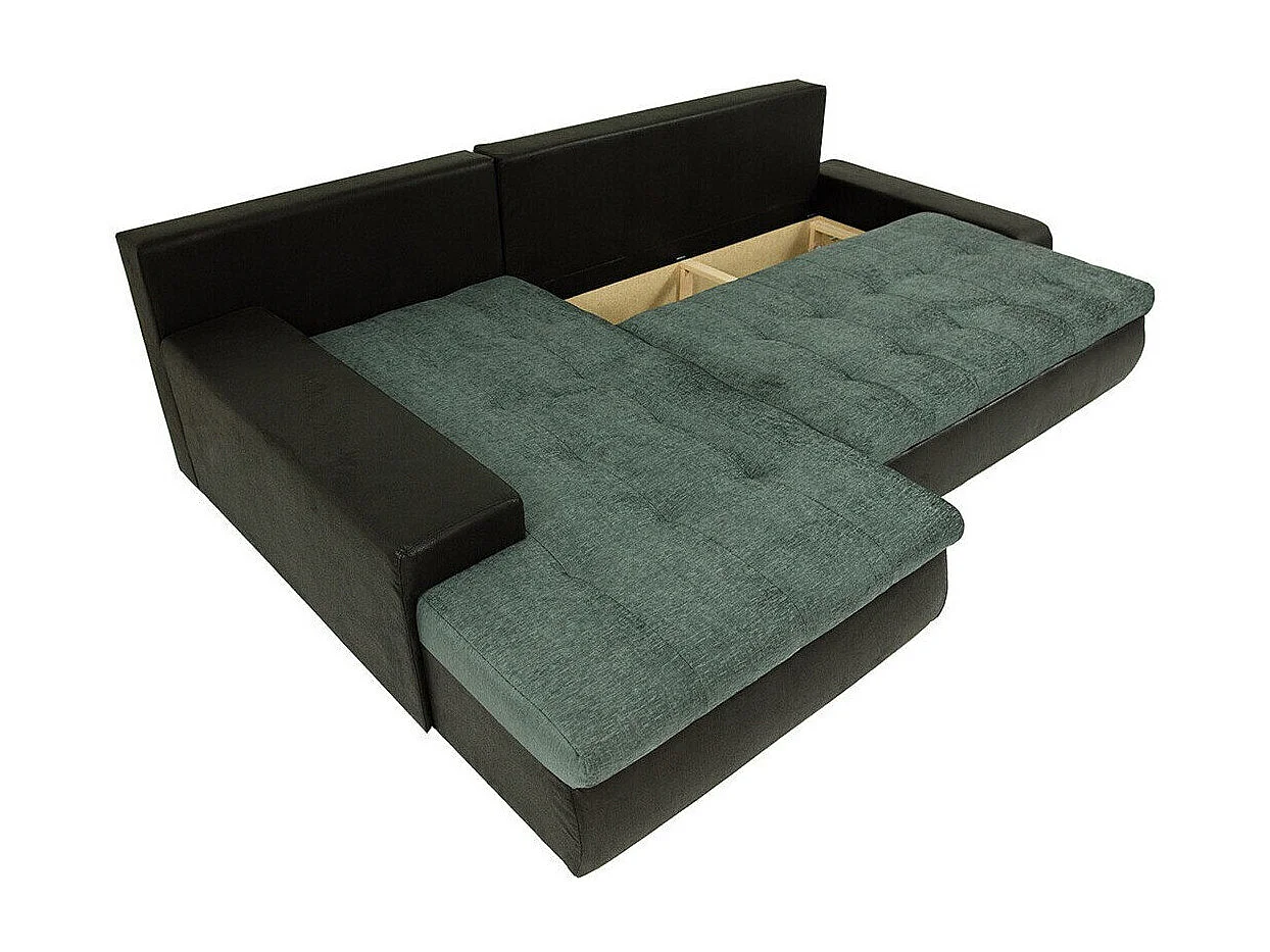 Sofá rinconero Comfivo 251, Amarillo, Función de descanso, Almacenaje, 265x185x85cm