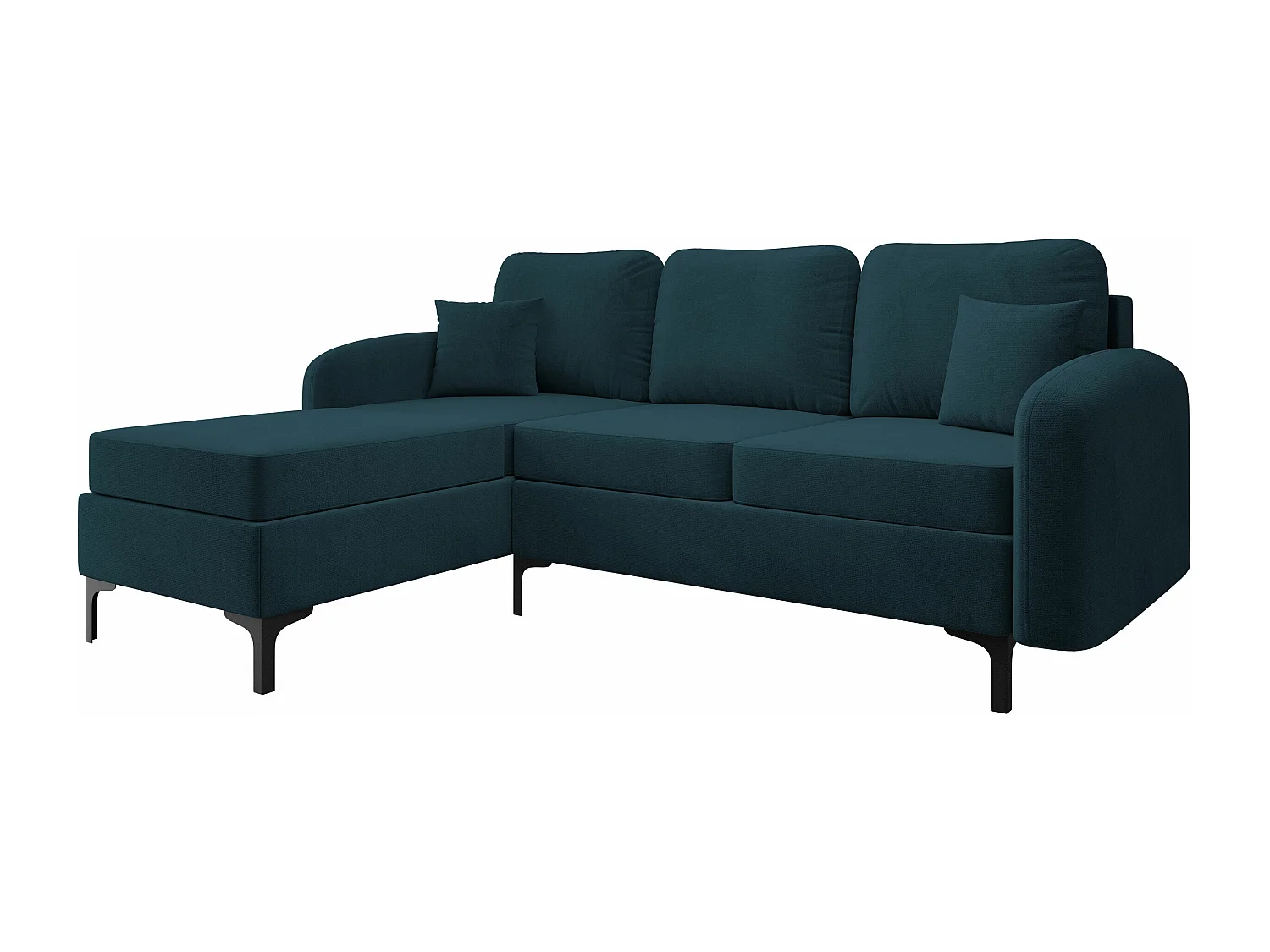 Canapé d'angle Torlua 103, Turquoise, Disponible, 225x172x96cm
