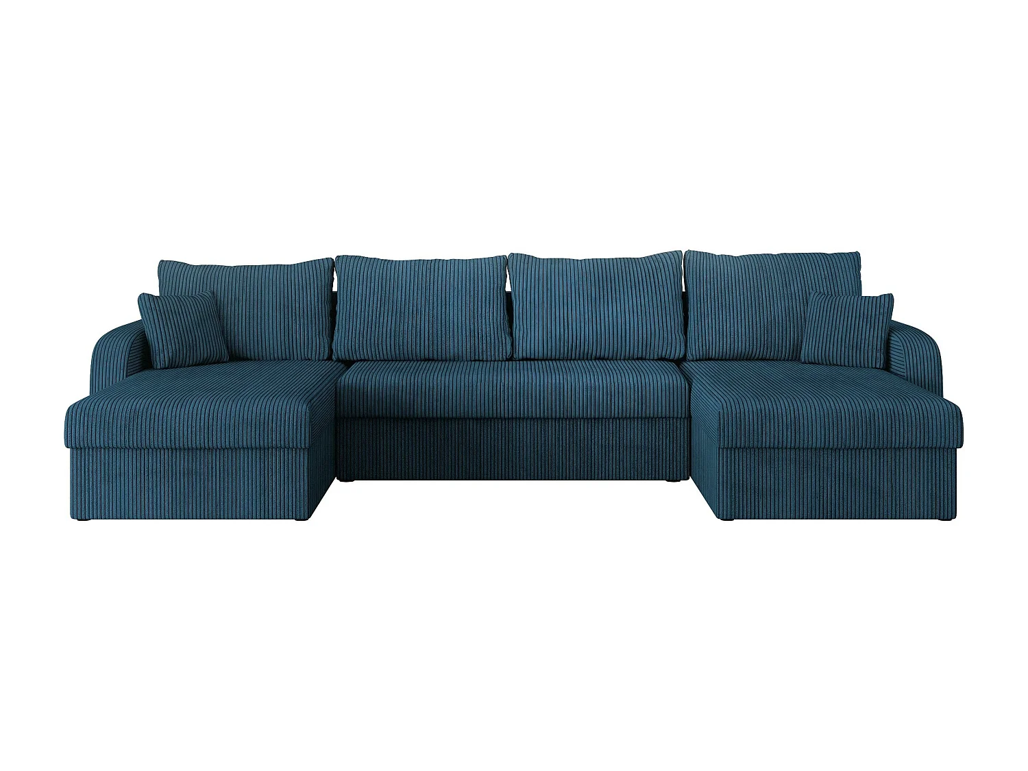 Sofá rinconero Comfivo Melissa II, Azul, Función de descanso, Almacenaje, 304x140x80cm