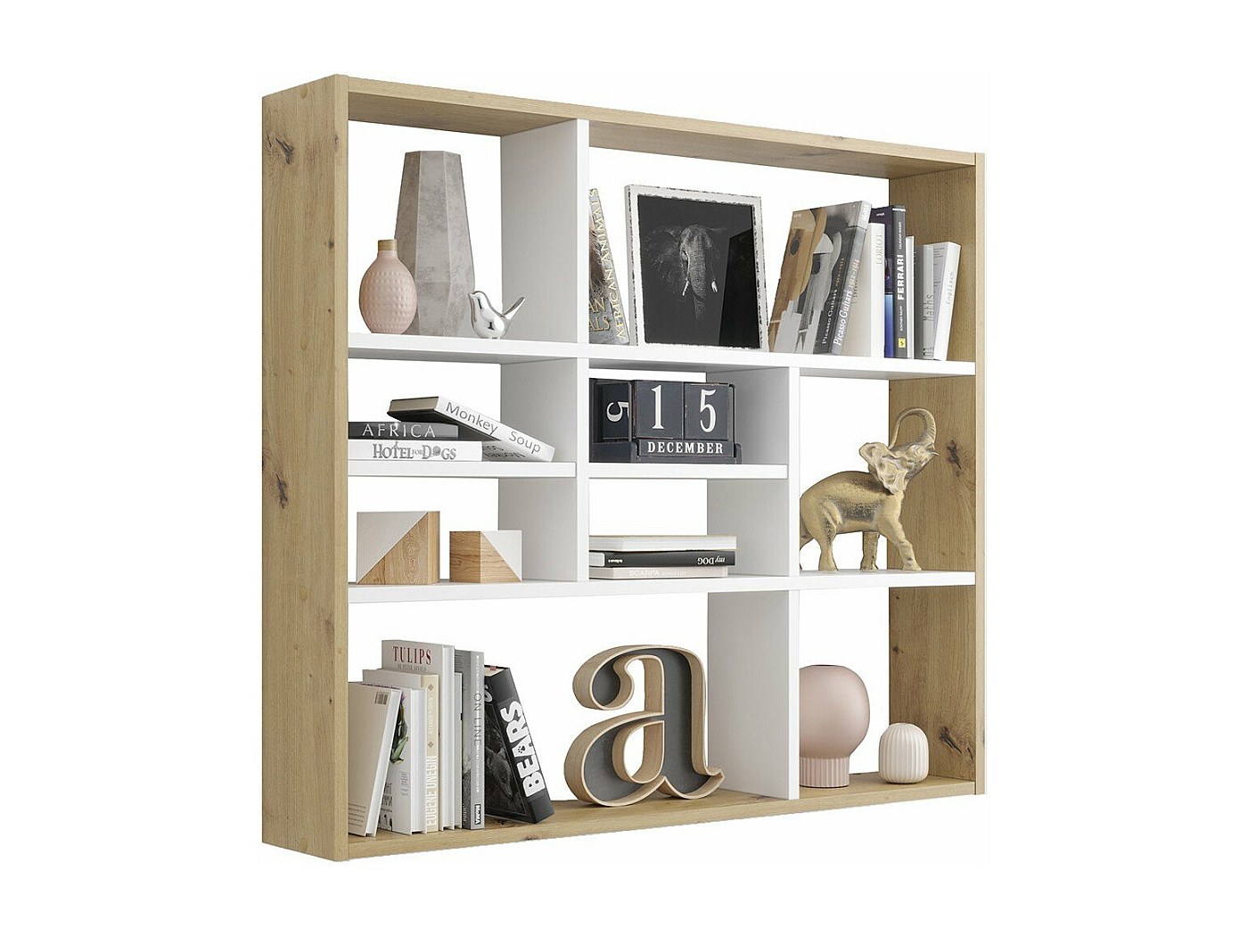 Modulaire kast met 18 compartimenten wit 37 x 146 x 180,5 cm