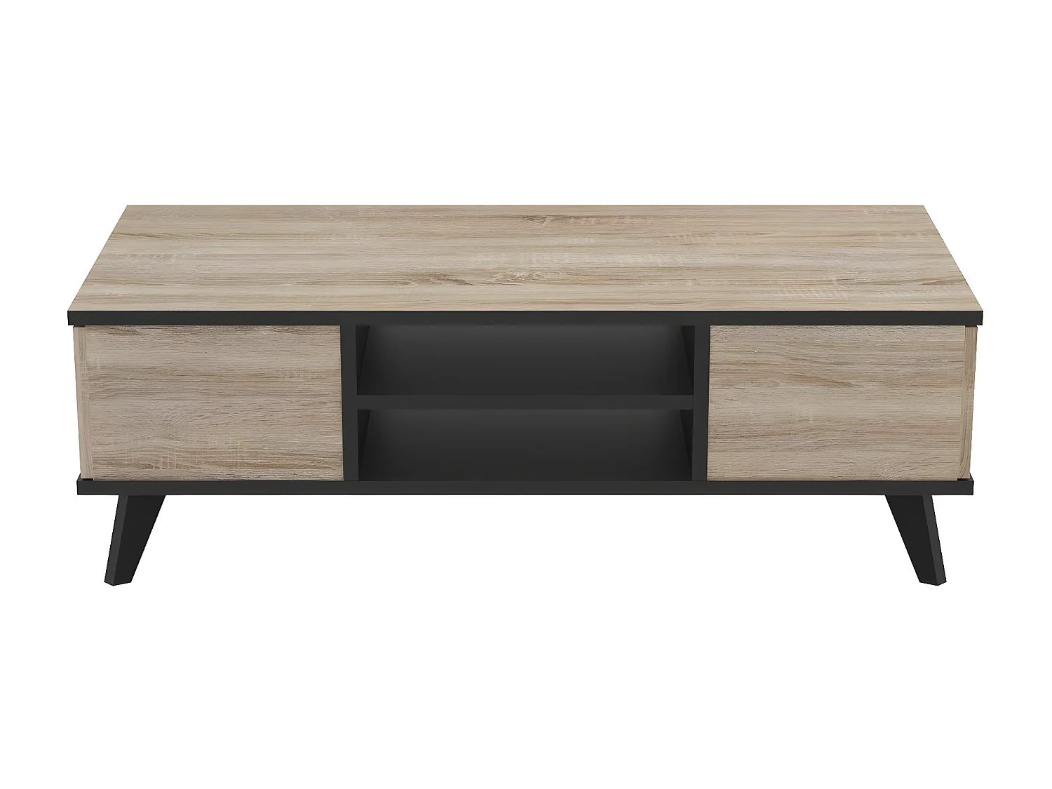 Table Basse 2 Tiroirs et 2 Niches L106,6 cm - Wayne