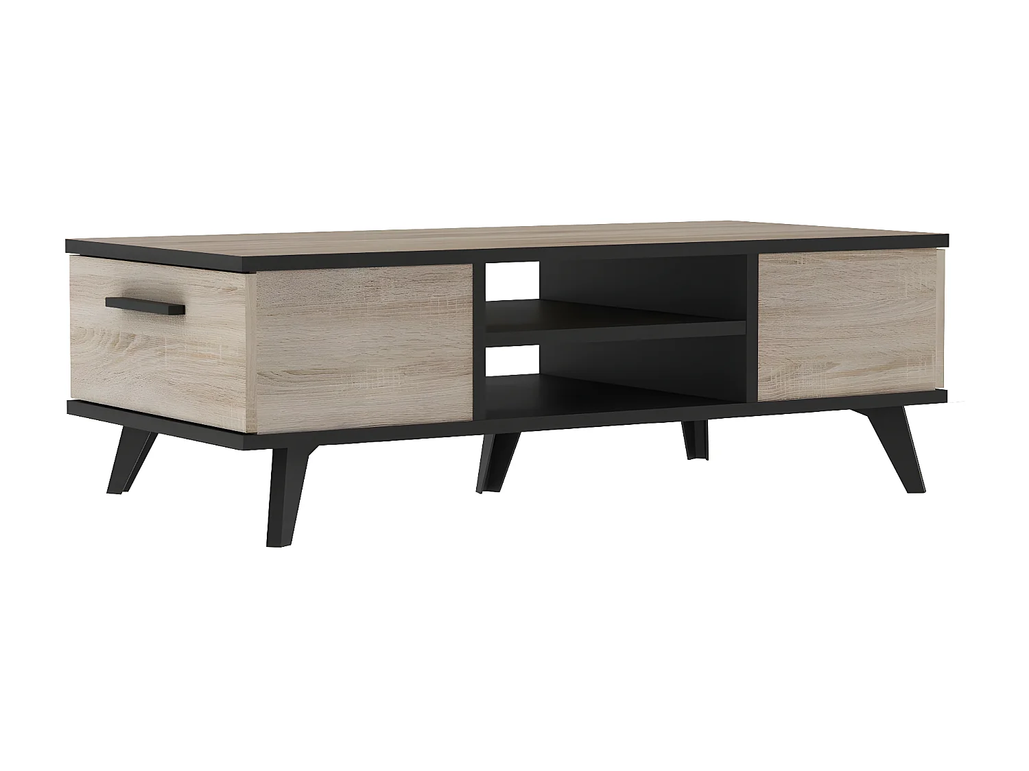 Table Basse 2 Tiroirs et 2 Niches L106,6 cm - Wayne