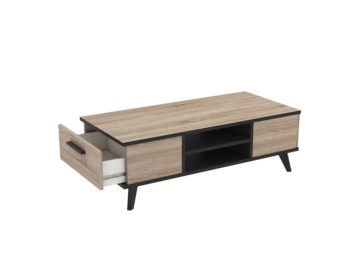 Salontafel 2 laden en 2 vakken L106,6 cm - Wayne