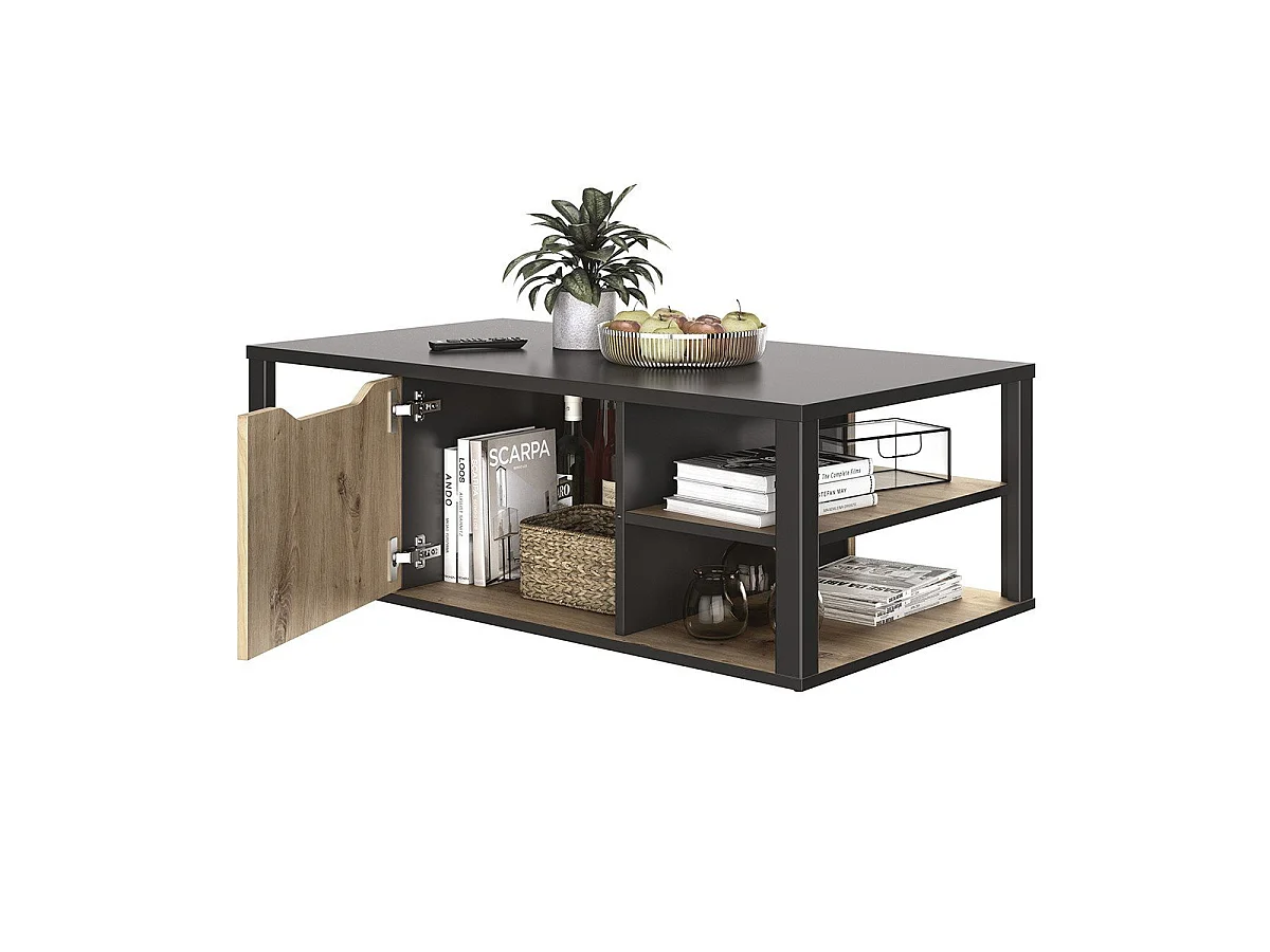 Tavolo basso con scomparti centrali - BUXTON