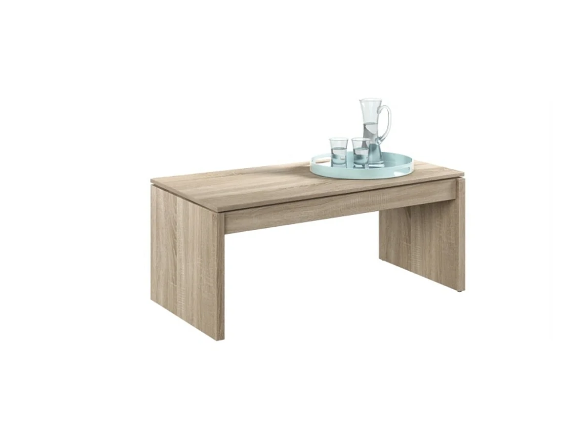 Table basse à plateau relevable L102 x H43/54 cm