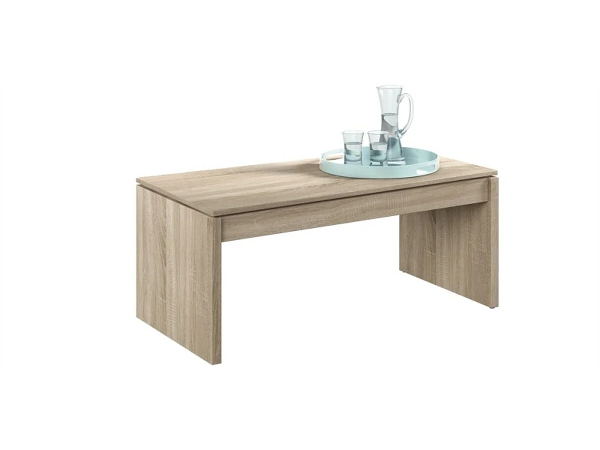 Table basse à plateau relevable L102 x H43/54 cm