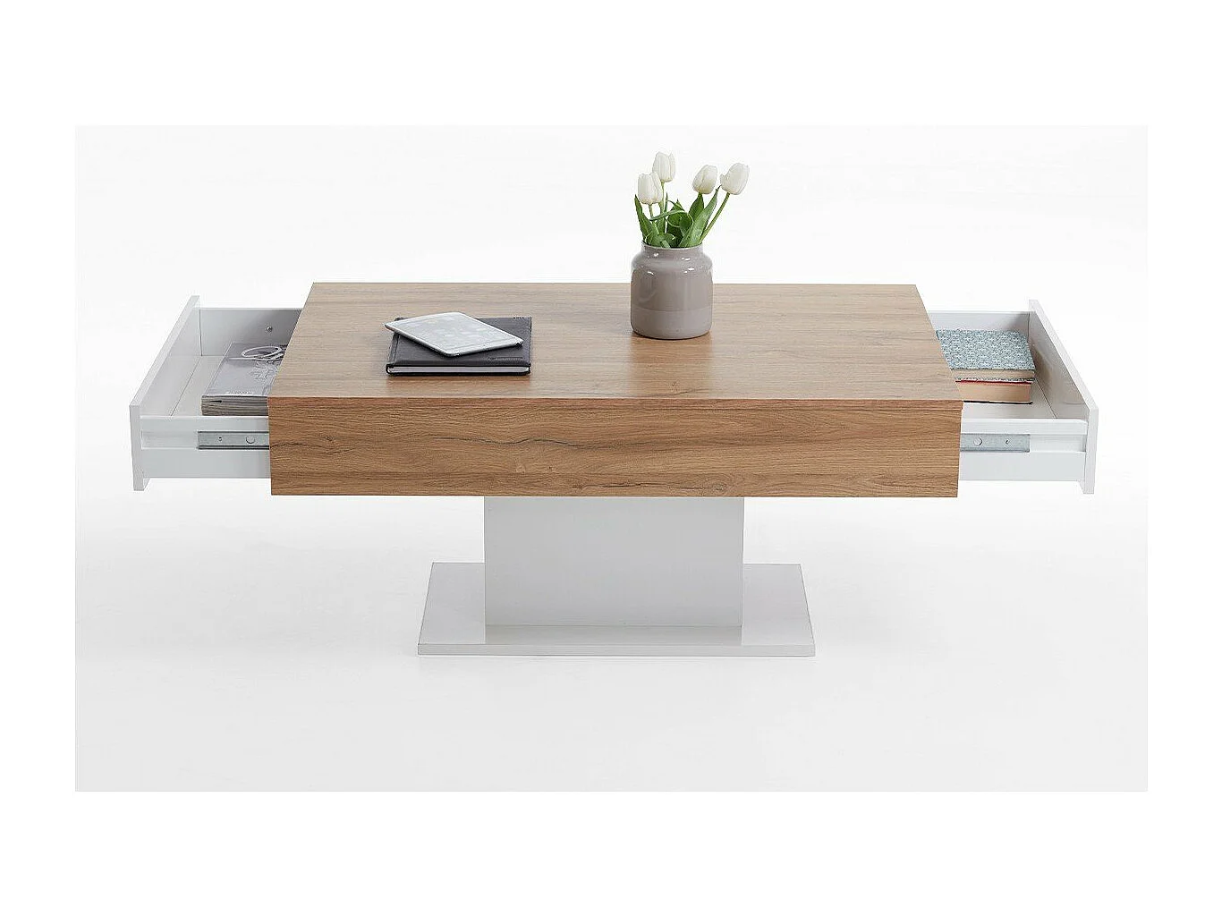 Table Basse avec Rangements Cachés L100cm - Avola