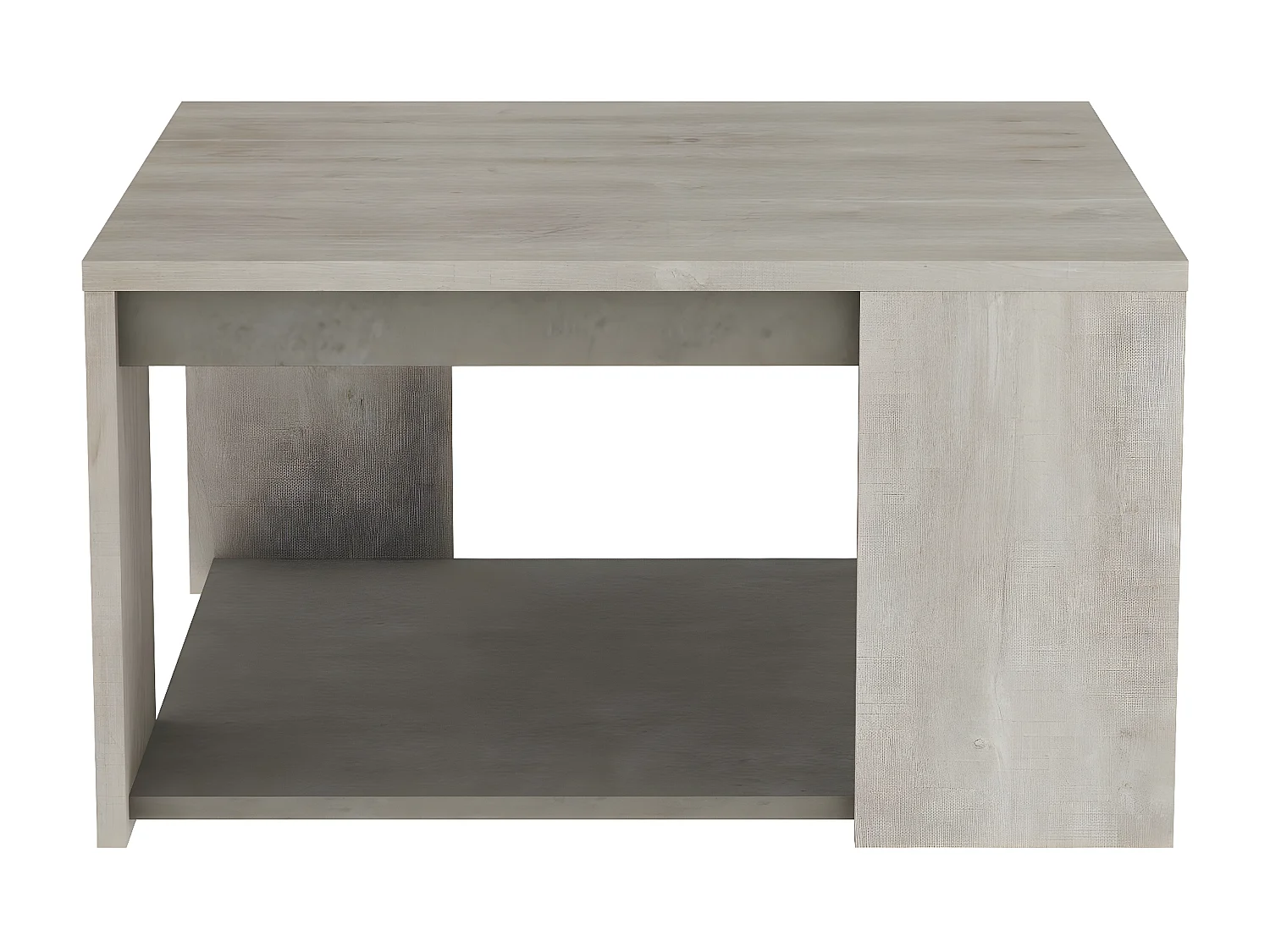 Table Basse Carrée L80 cm - Décor chêne et béton - Antibes