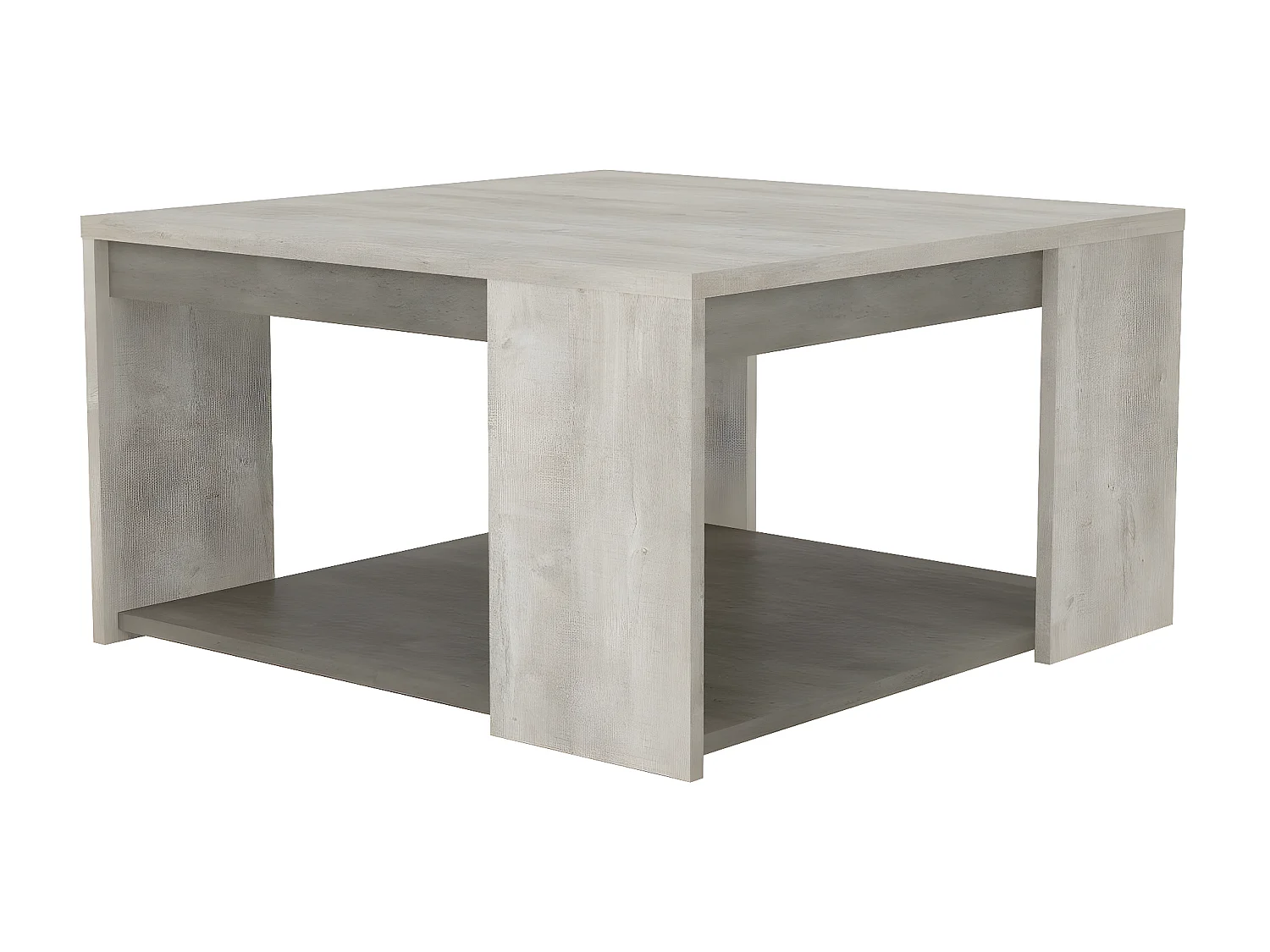 Salontafel Vierkant L80 cm - Eiken en betondecor - Antibes