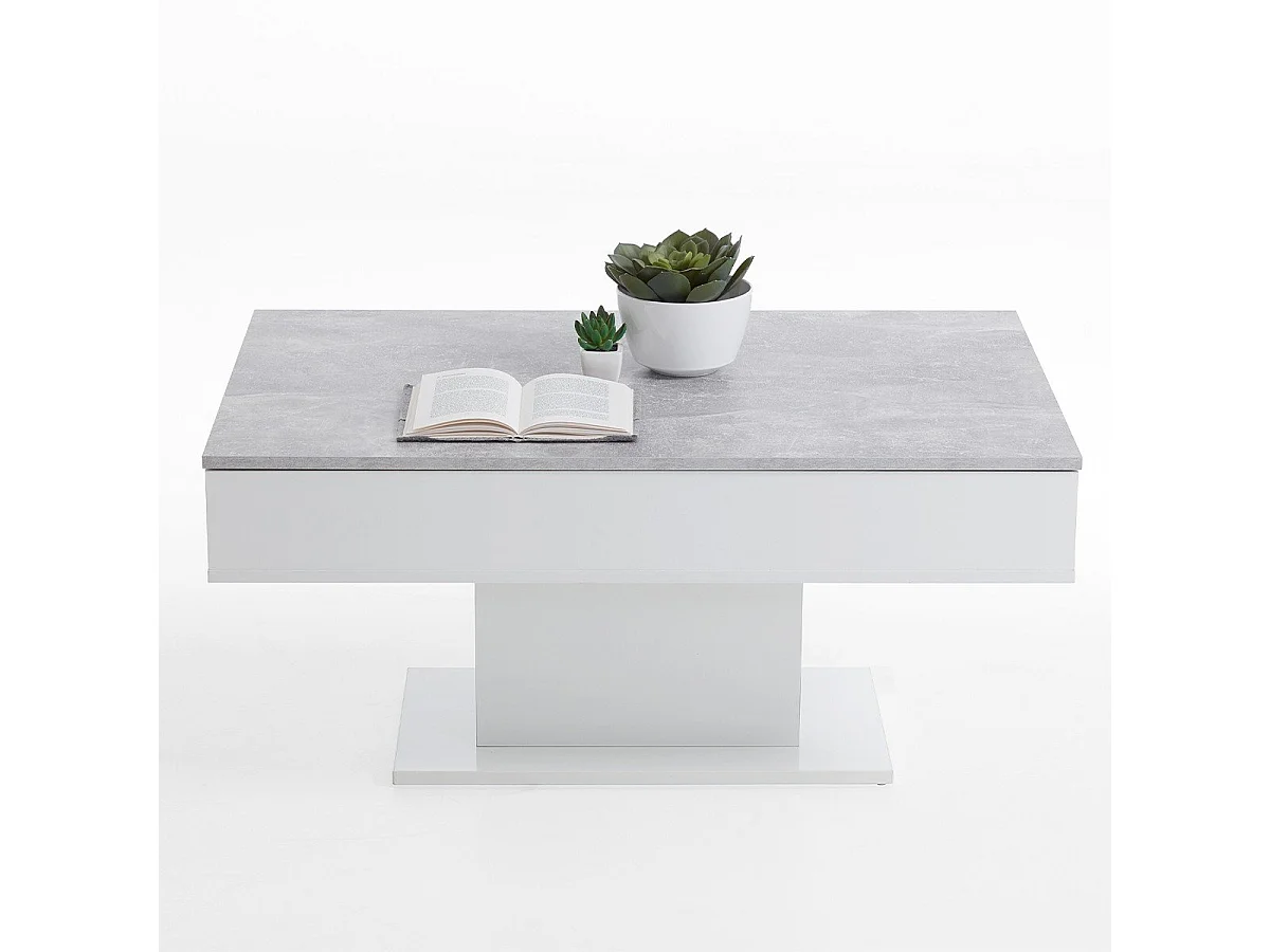 Table Basse avec Rangements Cachés L100cm - Avola