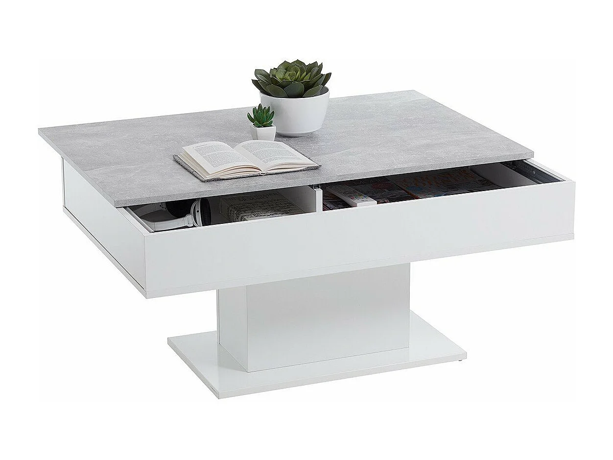 Table Basse avec Rangements Cachés L100cm - Avola