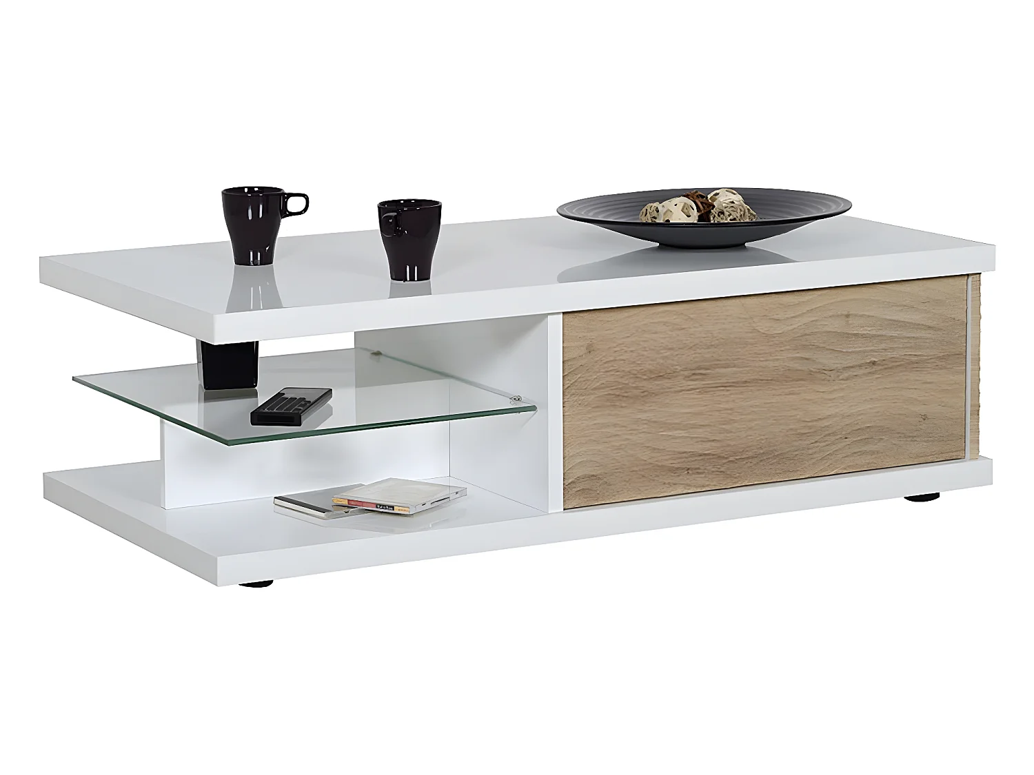 Table basse 1 Tiroir large KARMA - Fabrication Française