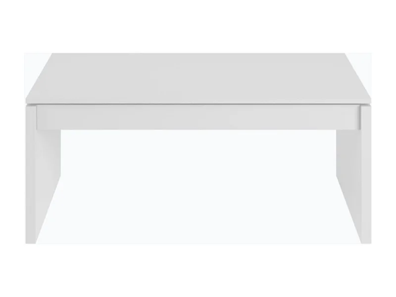 Mesa de centro elevatória branca brilhante 50x100x43 cm sala de estar sala de jantar