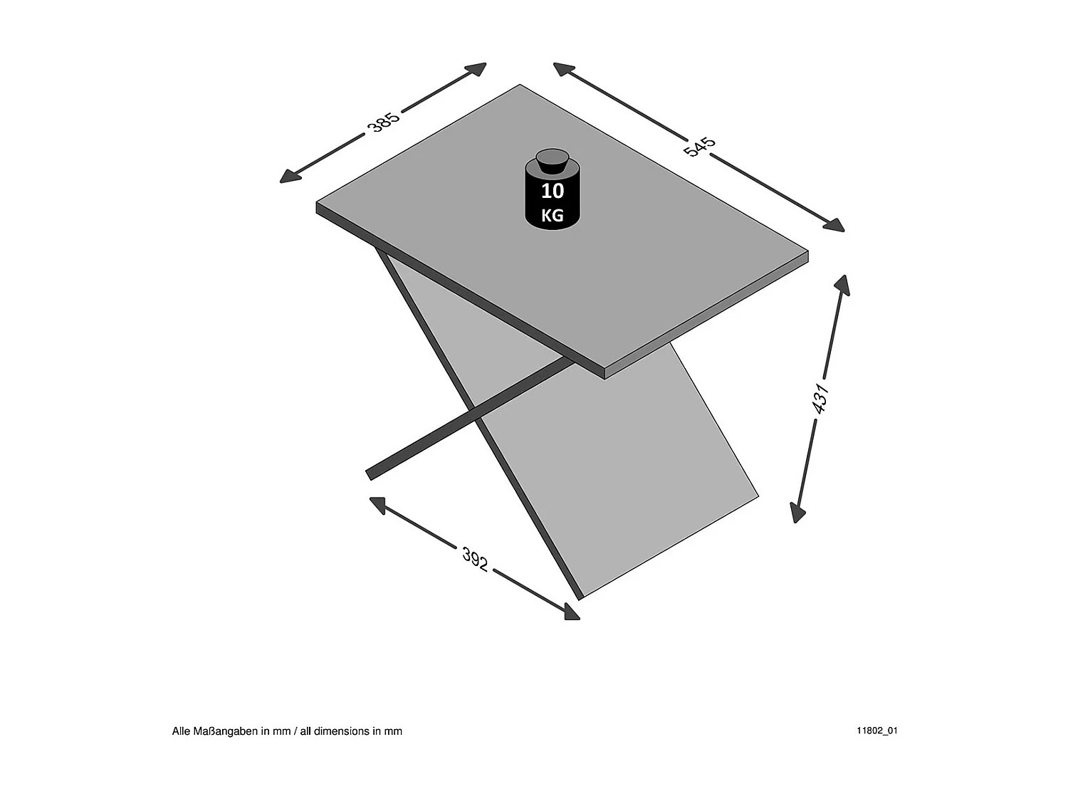 Salontafel eikenkleurig