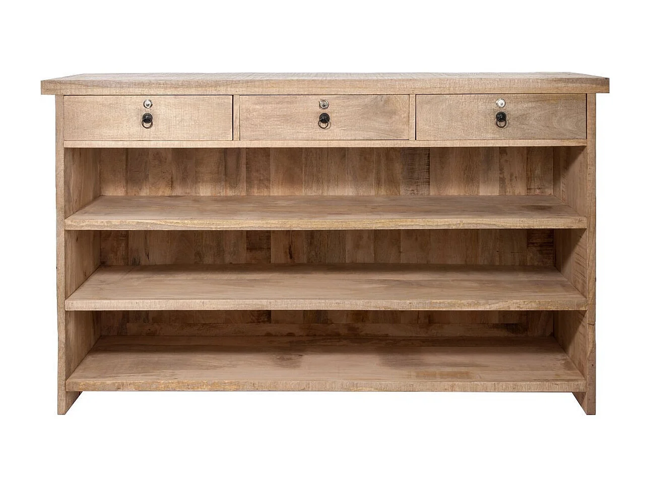 Bar 3 tiroirs en bois mat