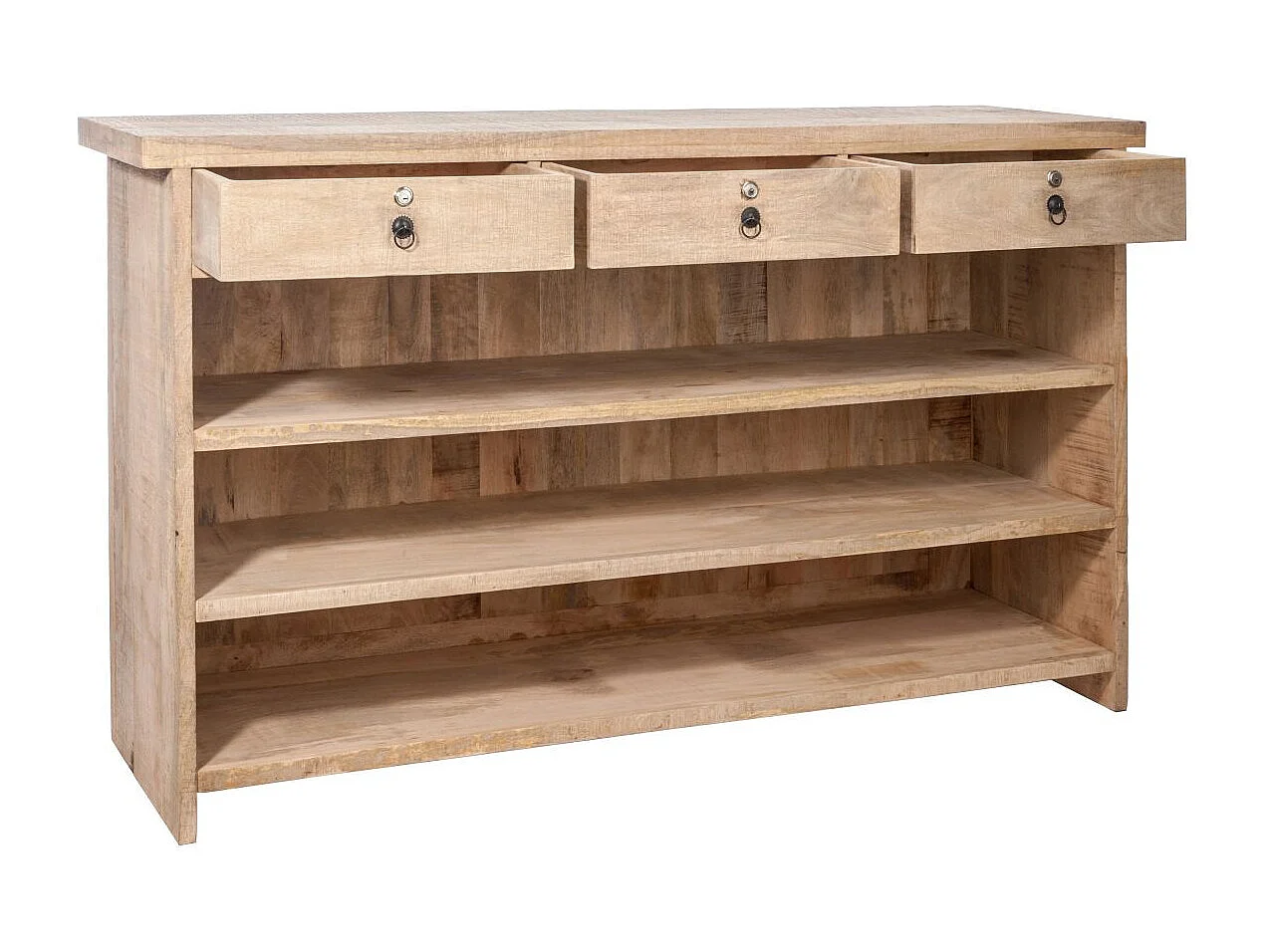 Bar 3 tiroirs en bois mat