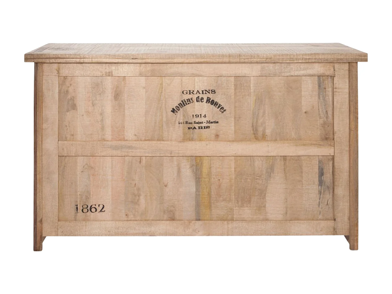 Bar 3 tiroirs en bois mat