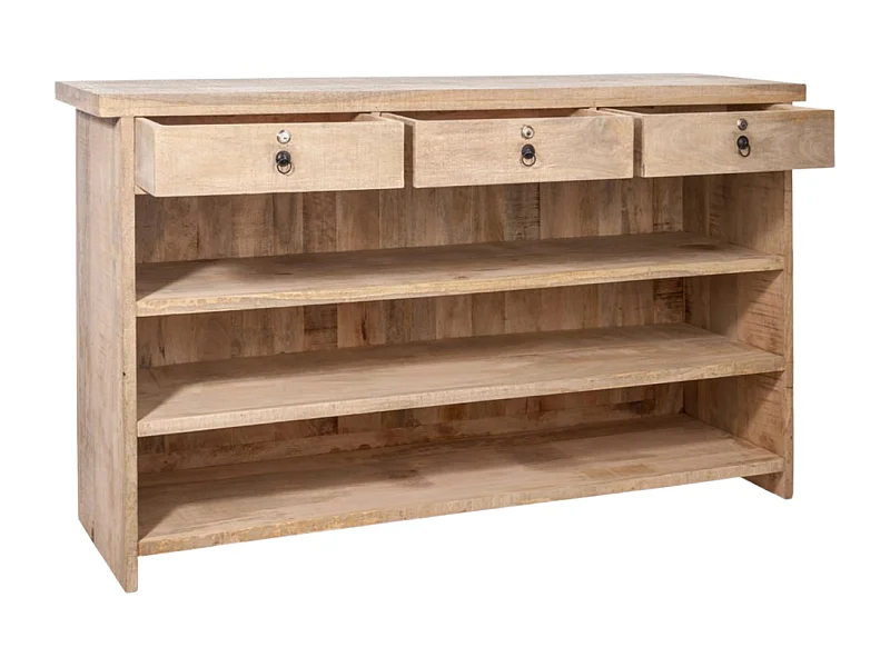 Bar 3 tiroirs en bois mat