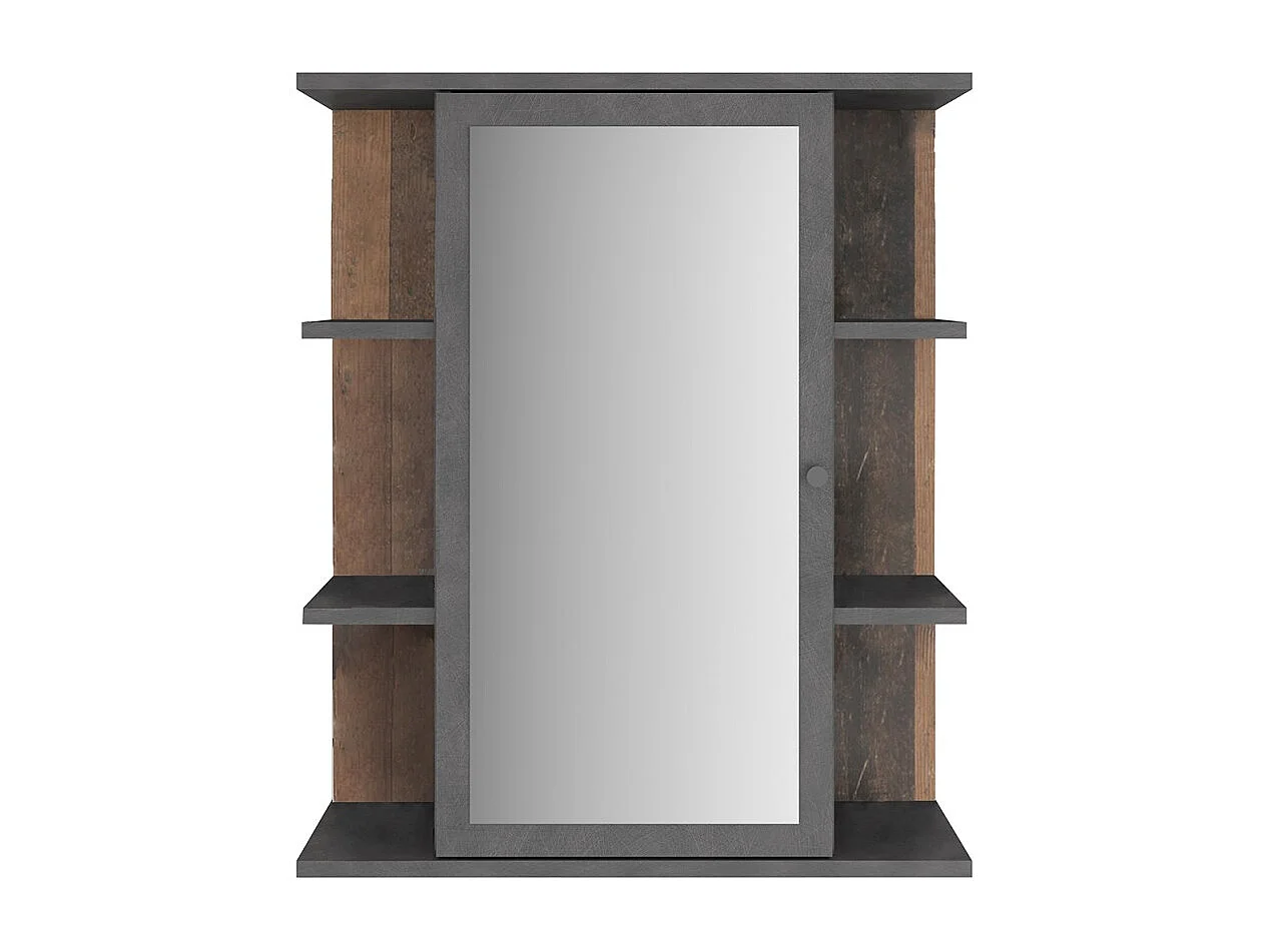 Armário para lavatório espelhado Matera escuro antigo