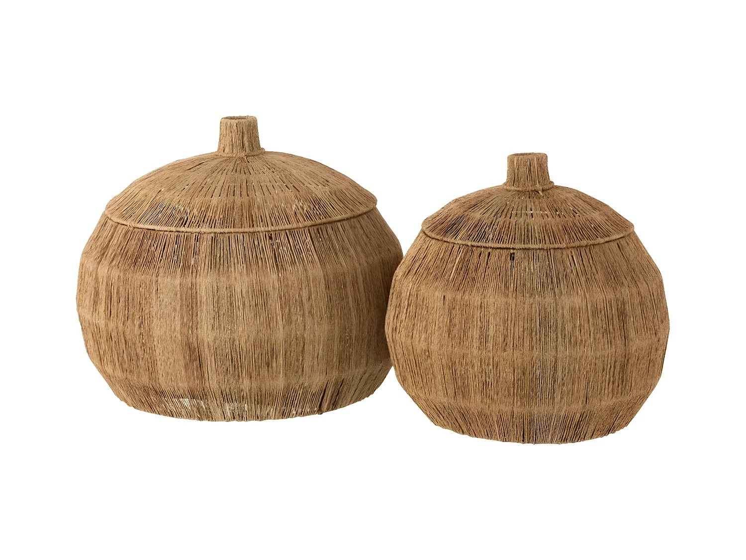 Set 2 Paniers Arrondis en Jute Naturel - DANTYA