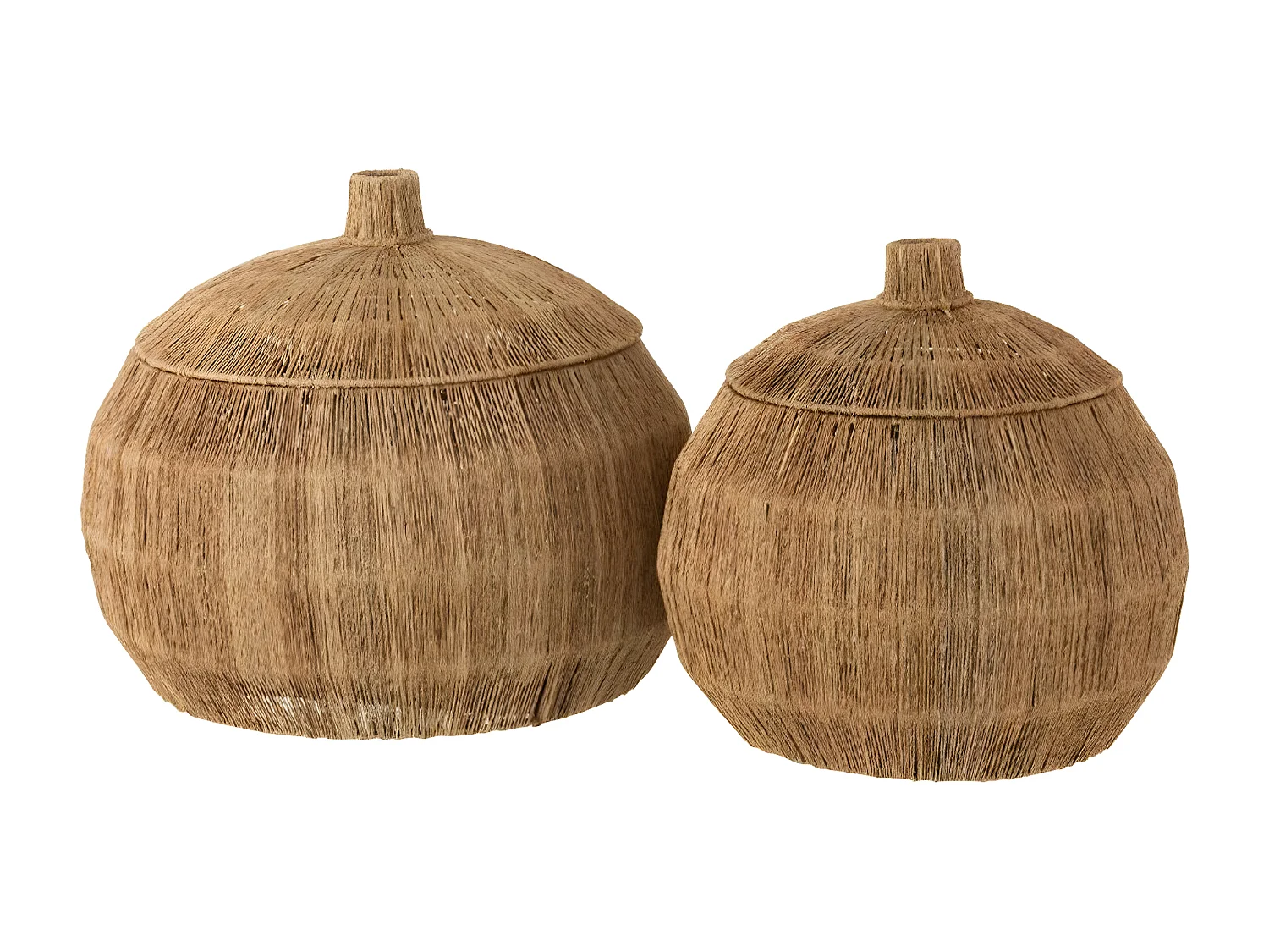 Set 2 Paniers Arrondis en Jute Naturel - DANTYA