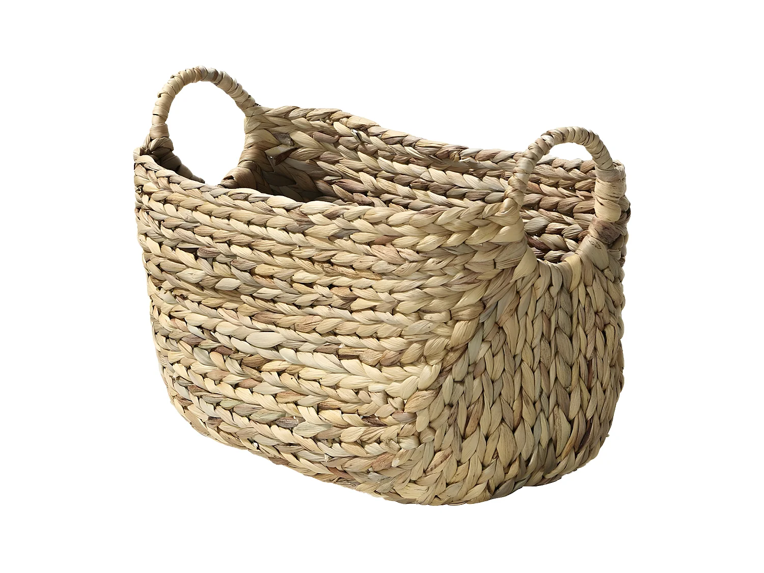 Panier en Jacinthe d'eau avec poignées - L40xP23xH26