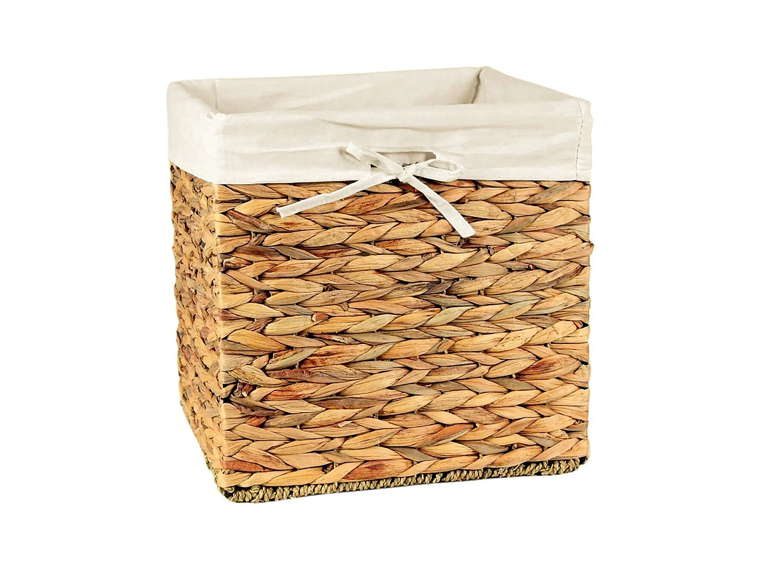 Cube de rangement en jacinthe d'eau - 32x32x32/33cm