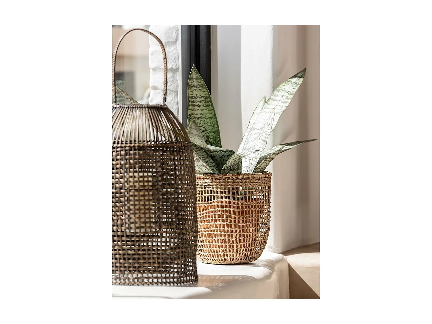 Set van 5 Oasis manden naturel