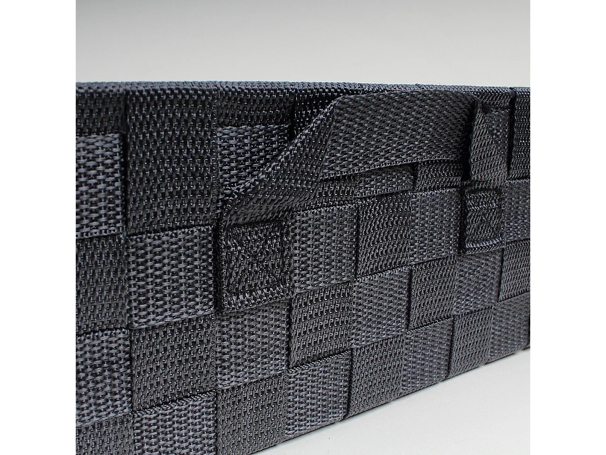 Cesto cinza com alças - 20x14x8cm