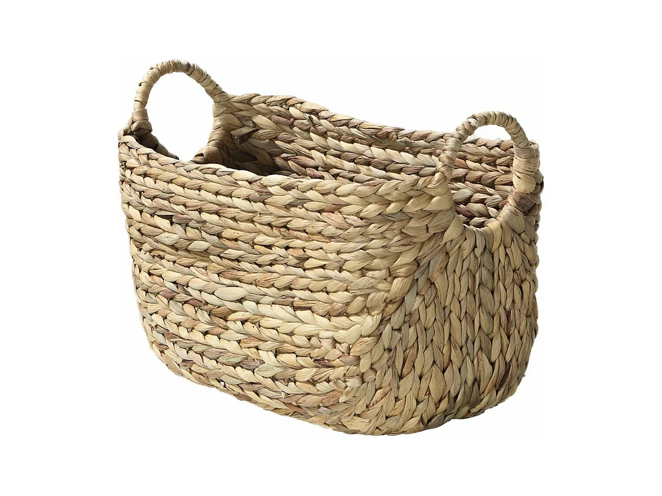 Panier en Jacinthe d'eau avec poignées - L36xP19xH22
