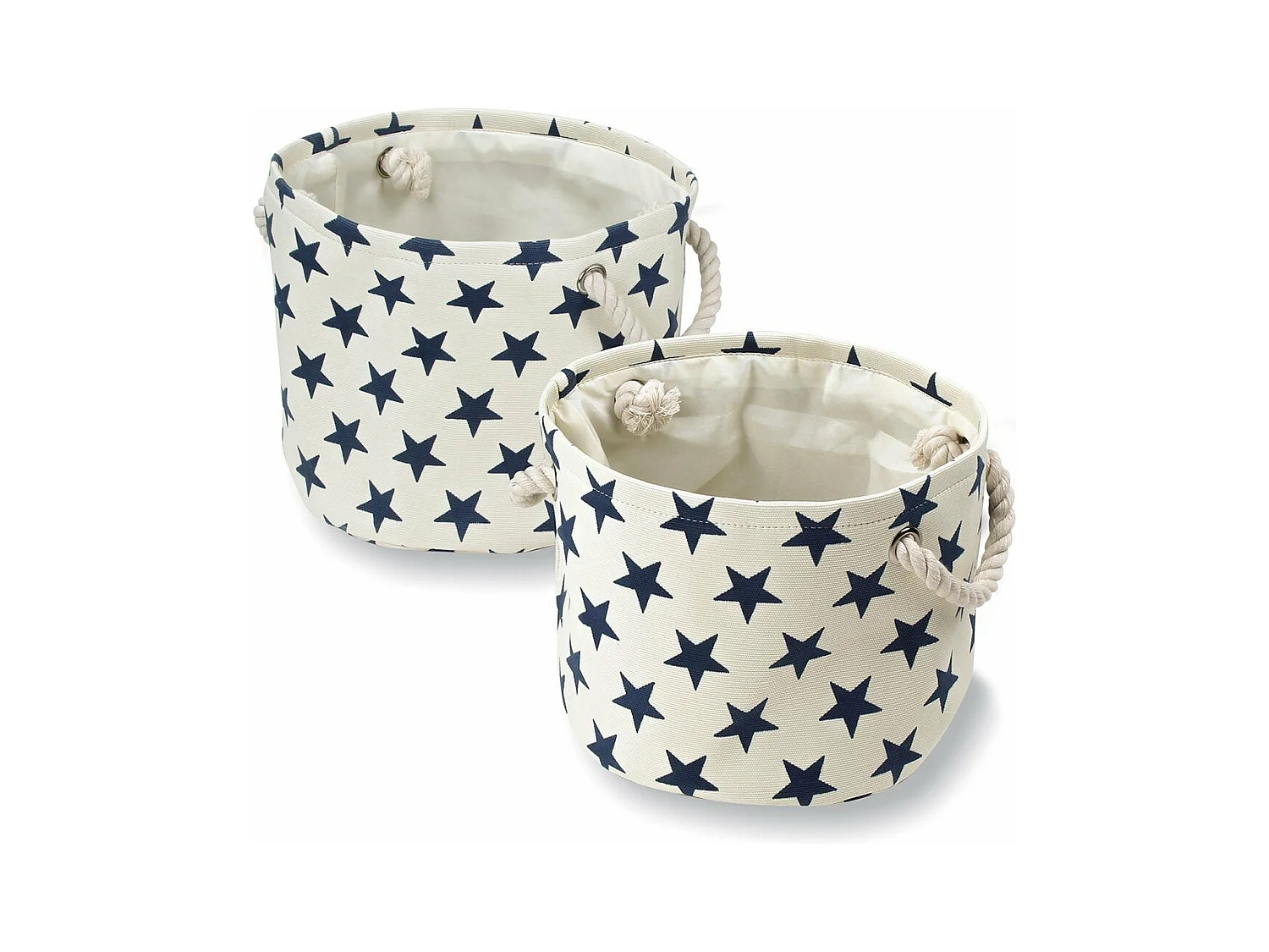 Lot de 2 paniers en toile motif constellation
