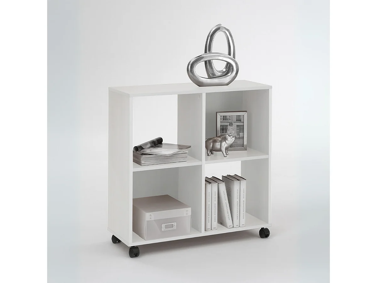 Bibliothèque sur Roulettes avec 4 Casiers - Sprint