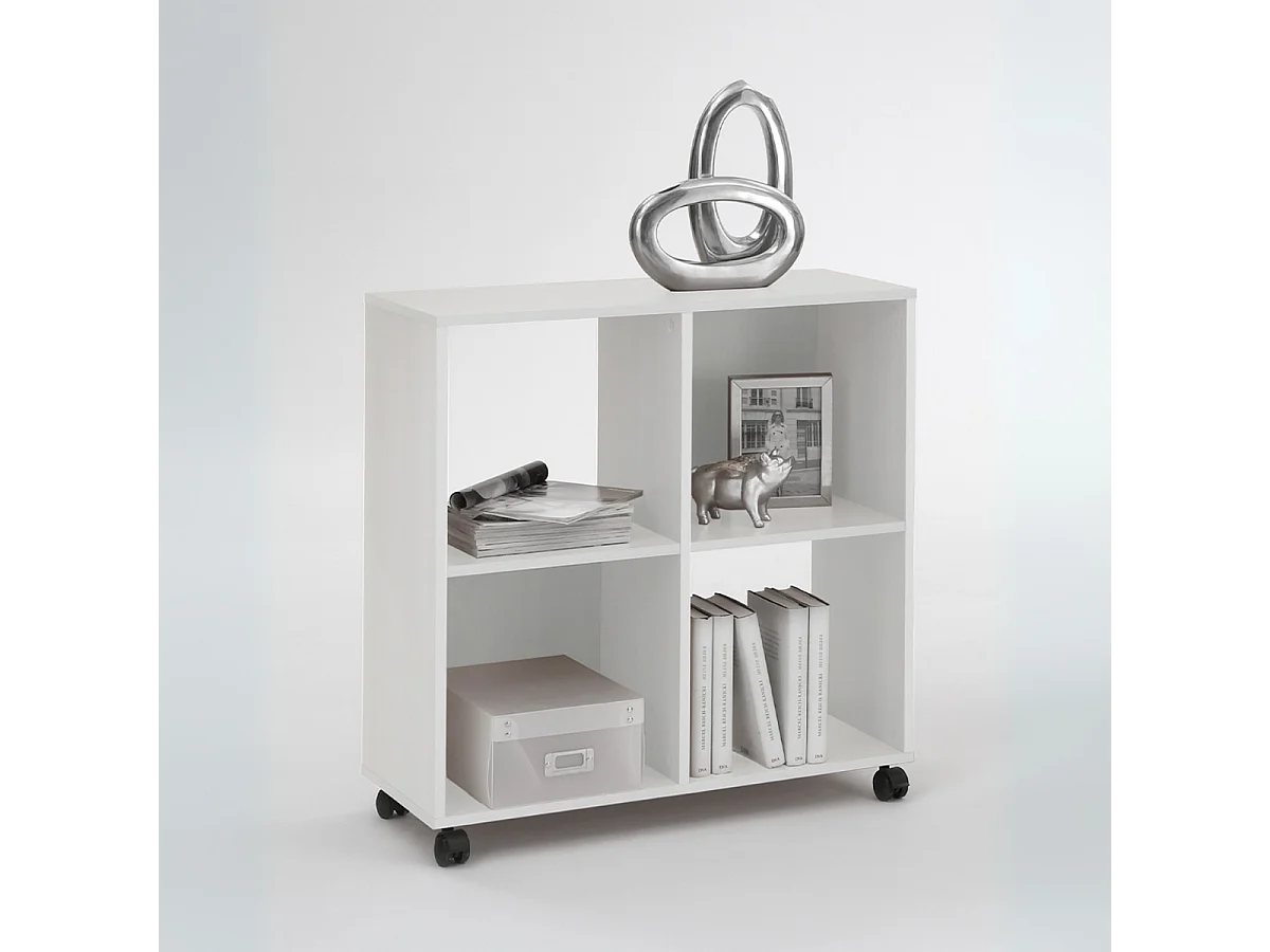 Bibliothèque sur Roulettes avec 4 Casiers - Sprint