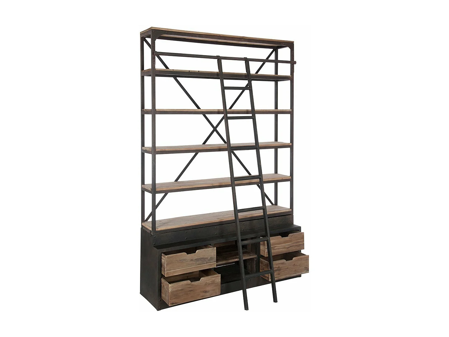 Etagère style industriel 5 niveaux à échelle