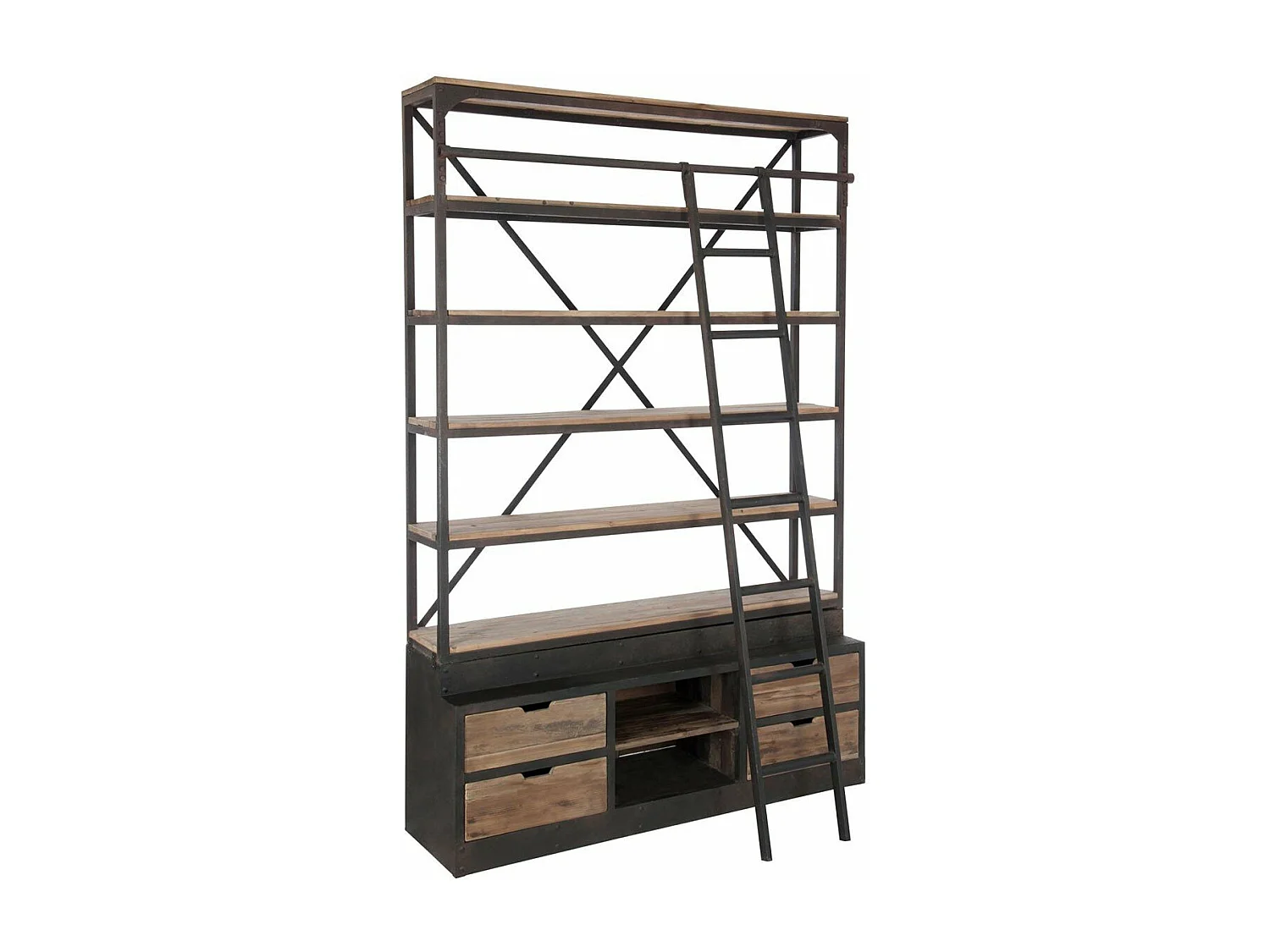 Etagère style industriel 5 niveaux à échelle