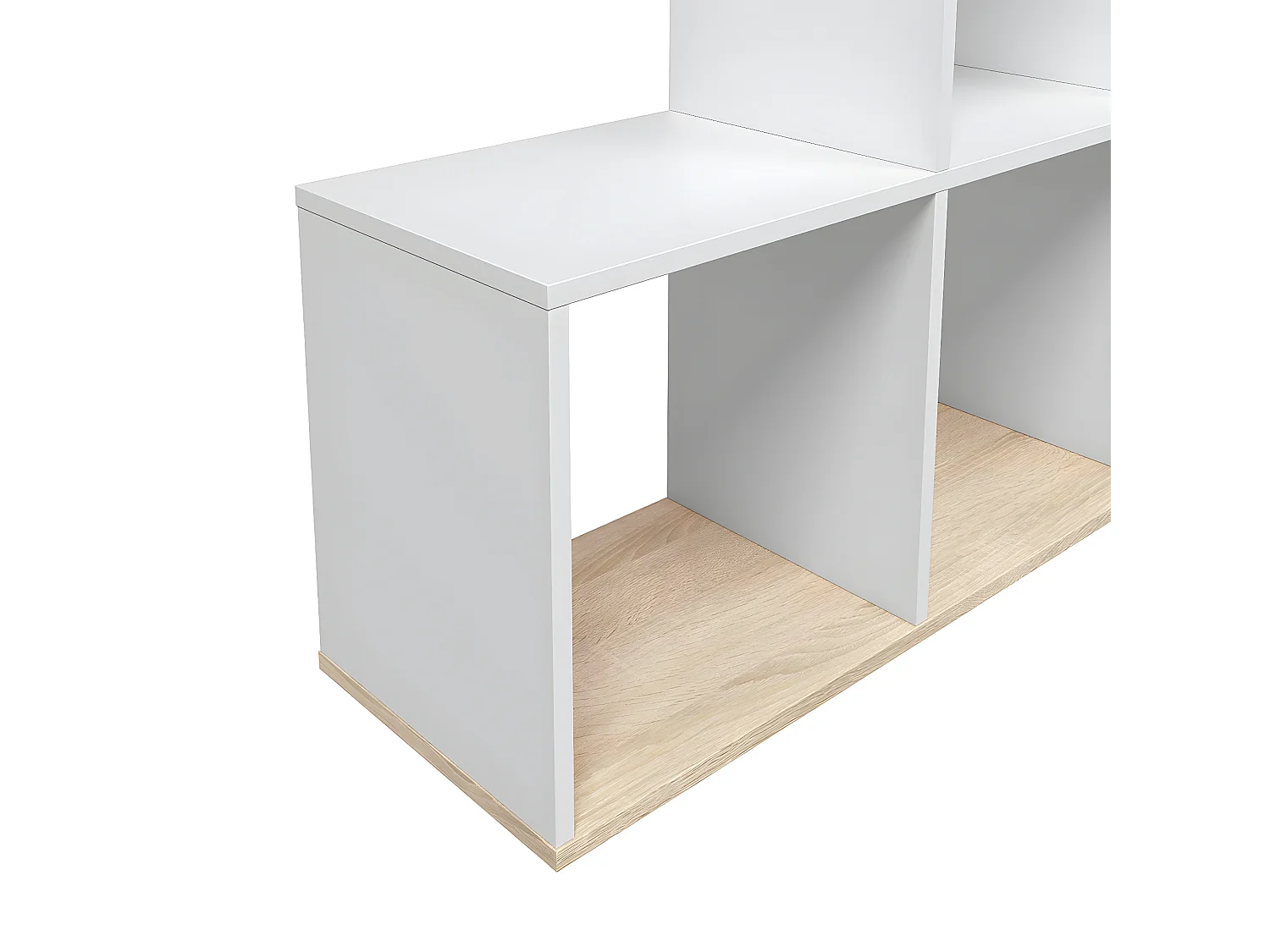 Estantería escalonada 6 compartimentos y 3 estantes - Al. 110 cm