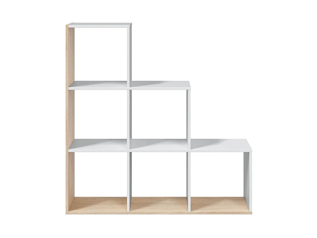 Bibliothèque escalier 6 cases Step - H110 cm